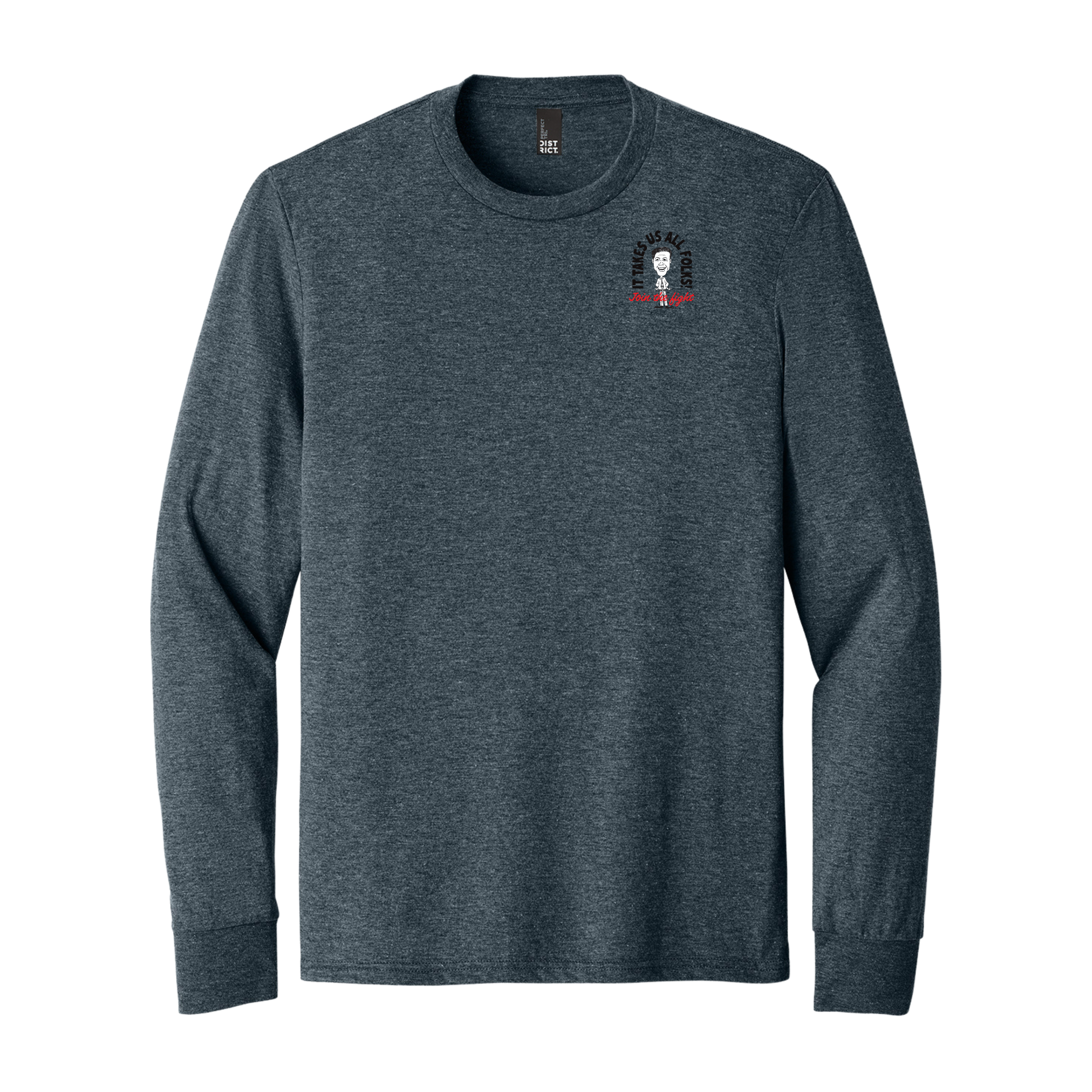District Perfect Tri Long Sleeve Tee (Navy Frost)