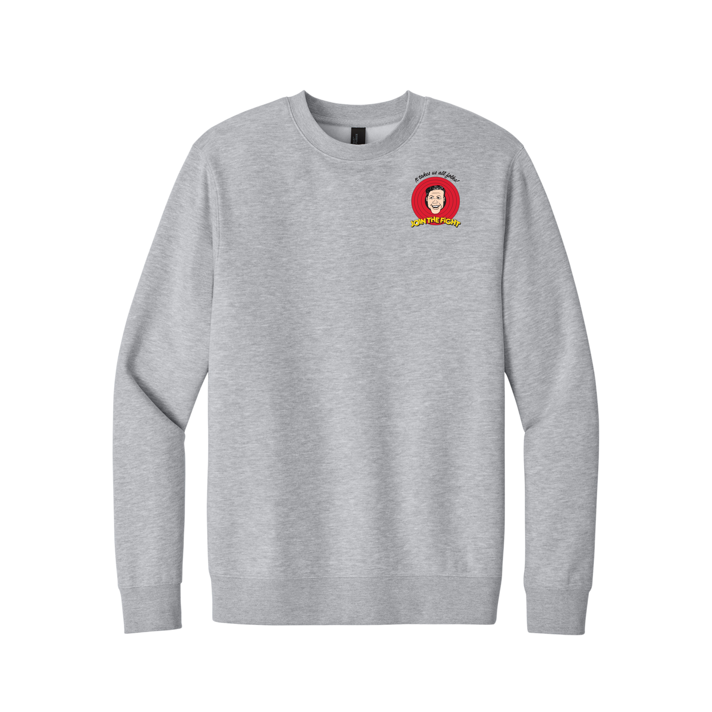 District Fleece Crew - 1 Sided (Light Heather Gray)