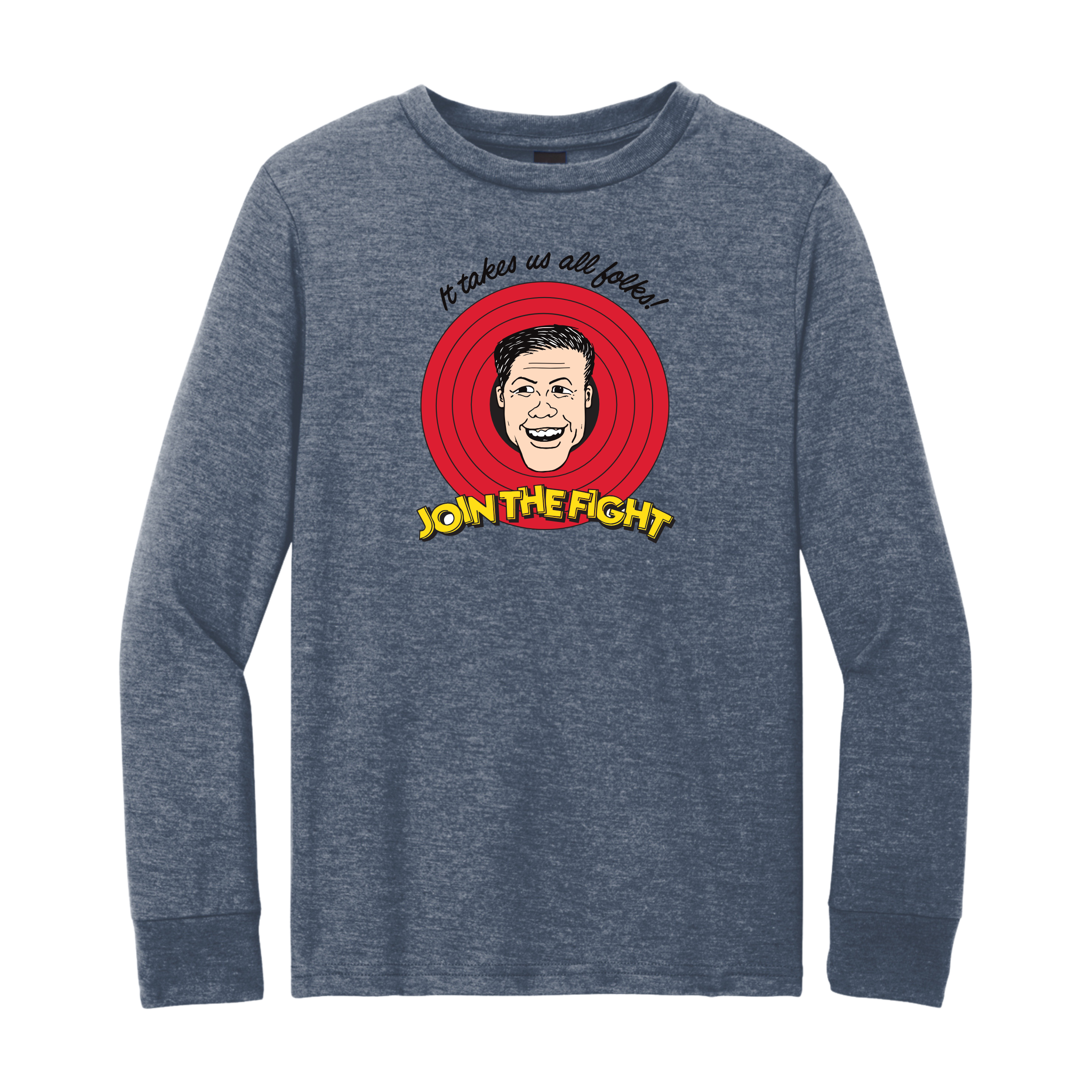 District Youth Perfect Tri Long Sleeve Tee (Navy Frost)