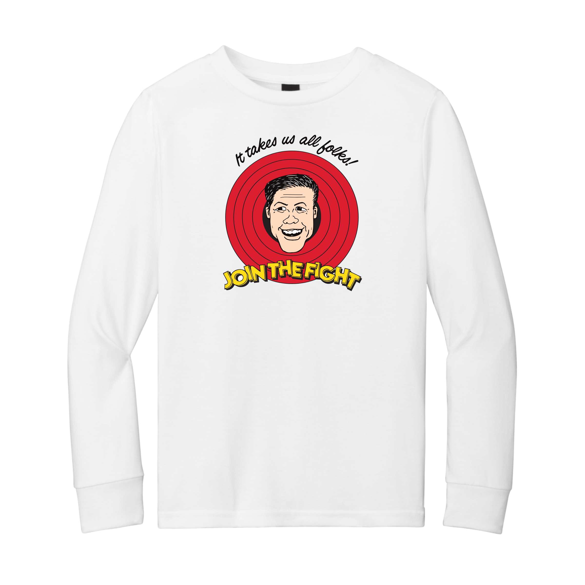 District Youth Perfect Tri Long Sleeve Tee (White)