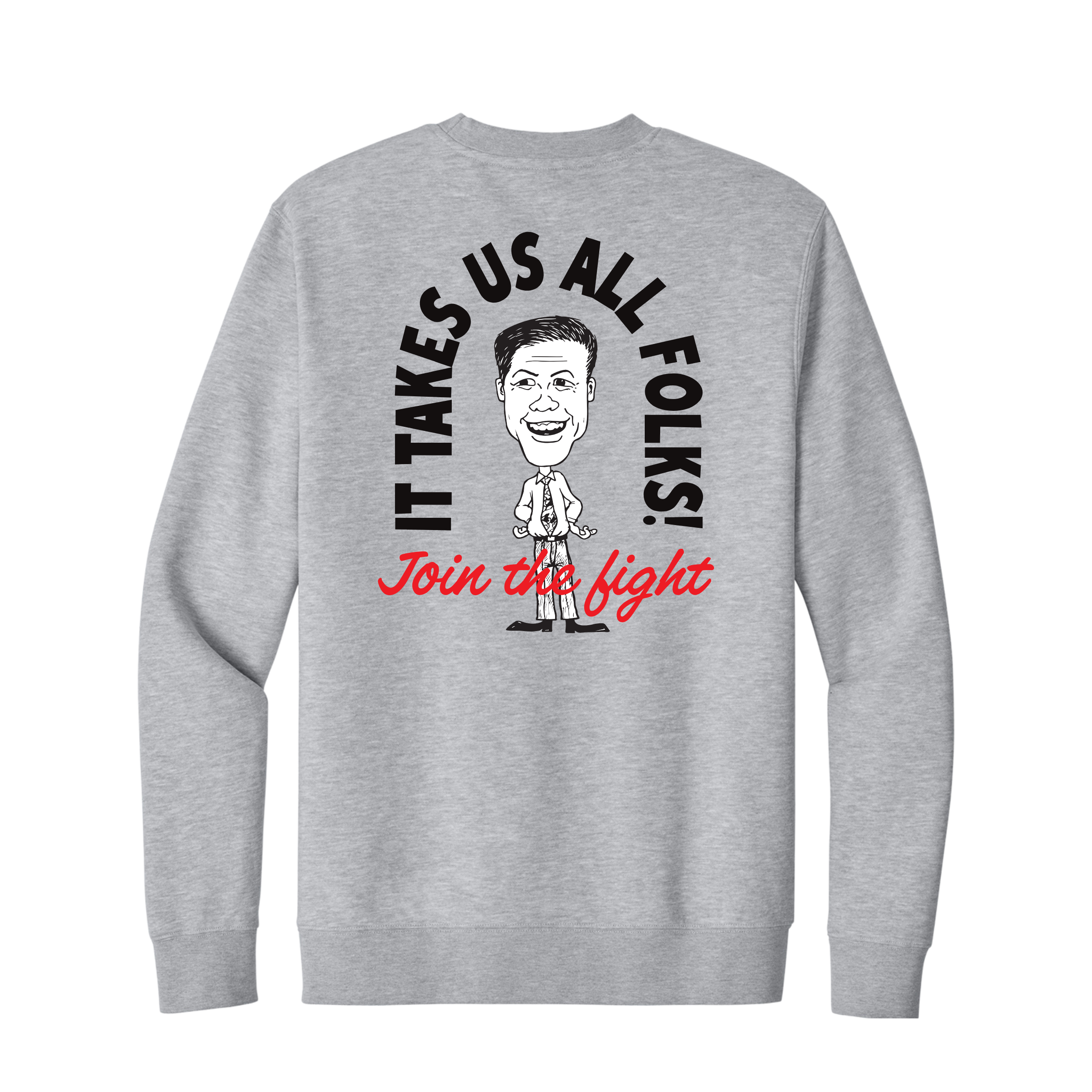 District Fleece Crew - 2 Sided (Light Heather Gray)