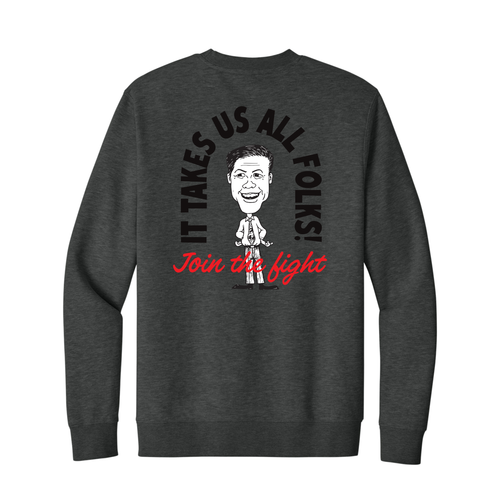 District Fleece Crew - 2 Sided (Heathered Charcoal)